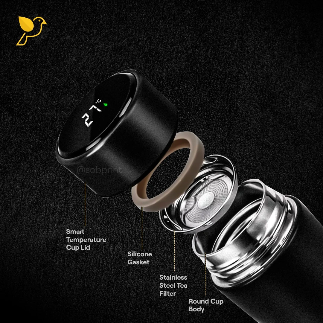 Touch Screen Stainless Steel Flask